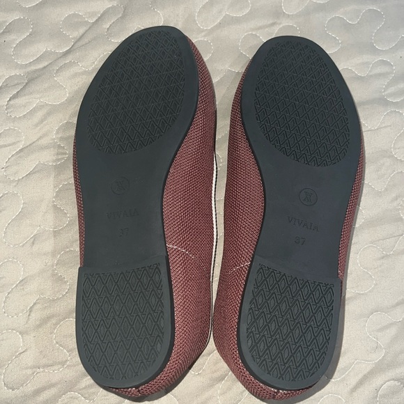 COPY - VIVAIA Round-Toe Patterned Loafers, Brick Red, Sz 7, very good condition. - Picture 3 of 6